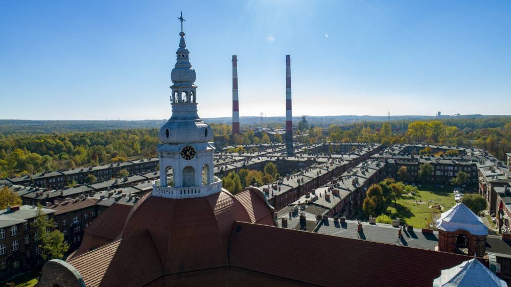 Żółty szlak rowerowy nr 5 w Katowicach
